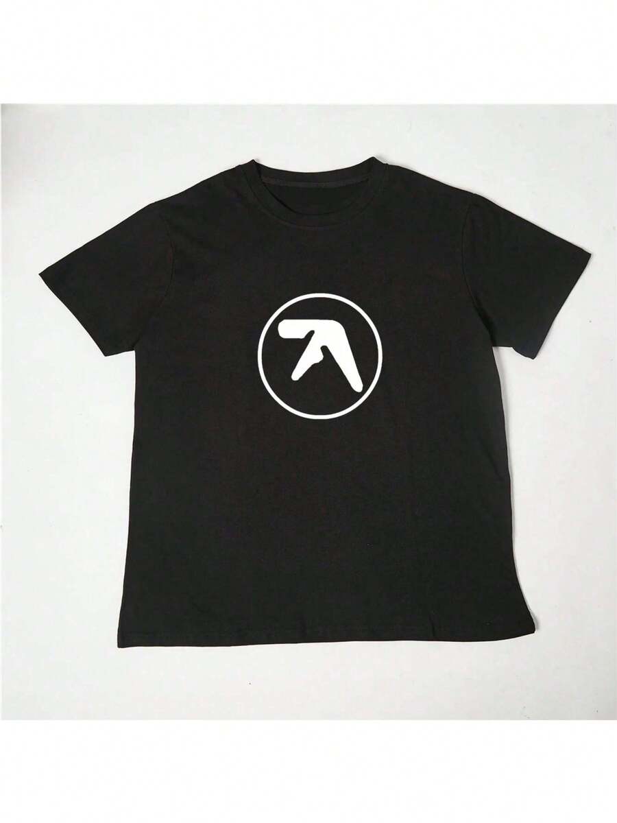 

Funny Present Fashion Aphex Twin Short Sleeves Unisex s Black T-Shirt L