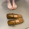 French Gypsy Flat-soled Single Shoes Women's 2025 New Niche Design Sense Square Head Soft Sole Mary Jane Shoes