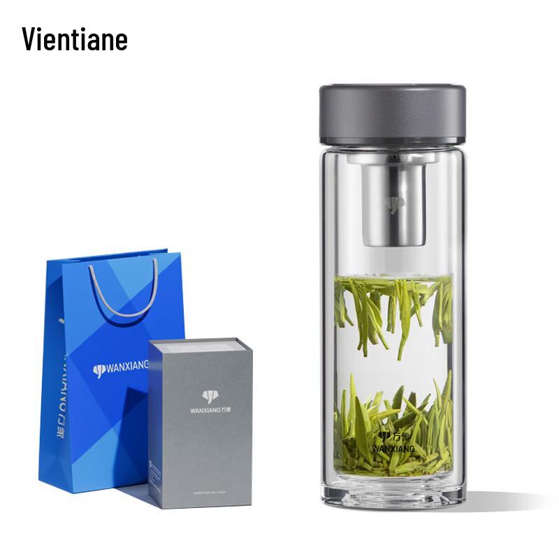 Wanxiang Double-Layer Borosilicate Glass Tea Tumbler