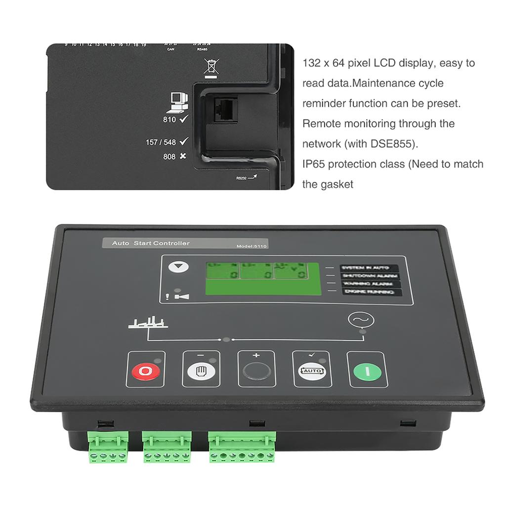 DSE5110 Generator Electronic Controller Module Control Panel LCD Display