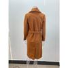 French-Inspired Wool Wrap Coat 2025 - V-Neck Single Breasted Coatigan W/ Cinched Belt, Tailored Fully Lined Outerwear for Office To Gala
