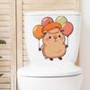 Cute Cartoon Guinea Pig Toilet Sticker Self-Adhesive Removable for Bathroom Home Decor
