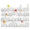Small Flower Vase Clear Decorative Vase Clear Glass Bud Vases for Home Wedding Table Decorations