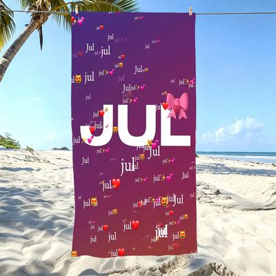 J-Jul French Rapper Print Beach Towel Microfiber Ultra Absorbent Quick Dry Lightweight Portable Towel For Beach Camping Swimming
