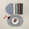 Leather Placemat French Thermal Insulation Mat Table Mat Retro Western Food Mat Waterproof and Oil-proof Ins Wind Cloth Pattern Plate