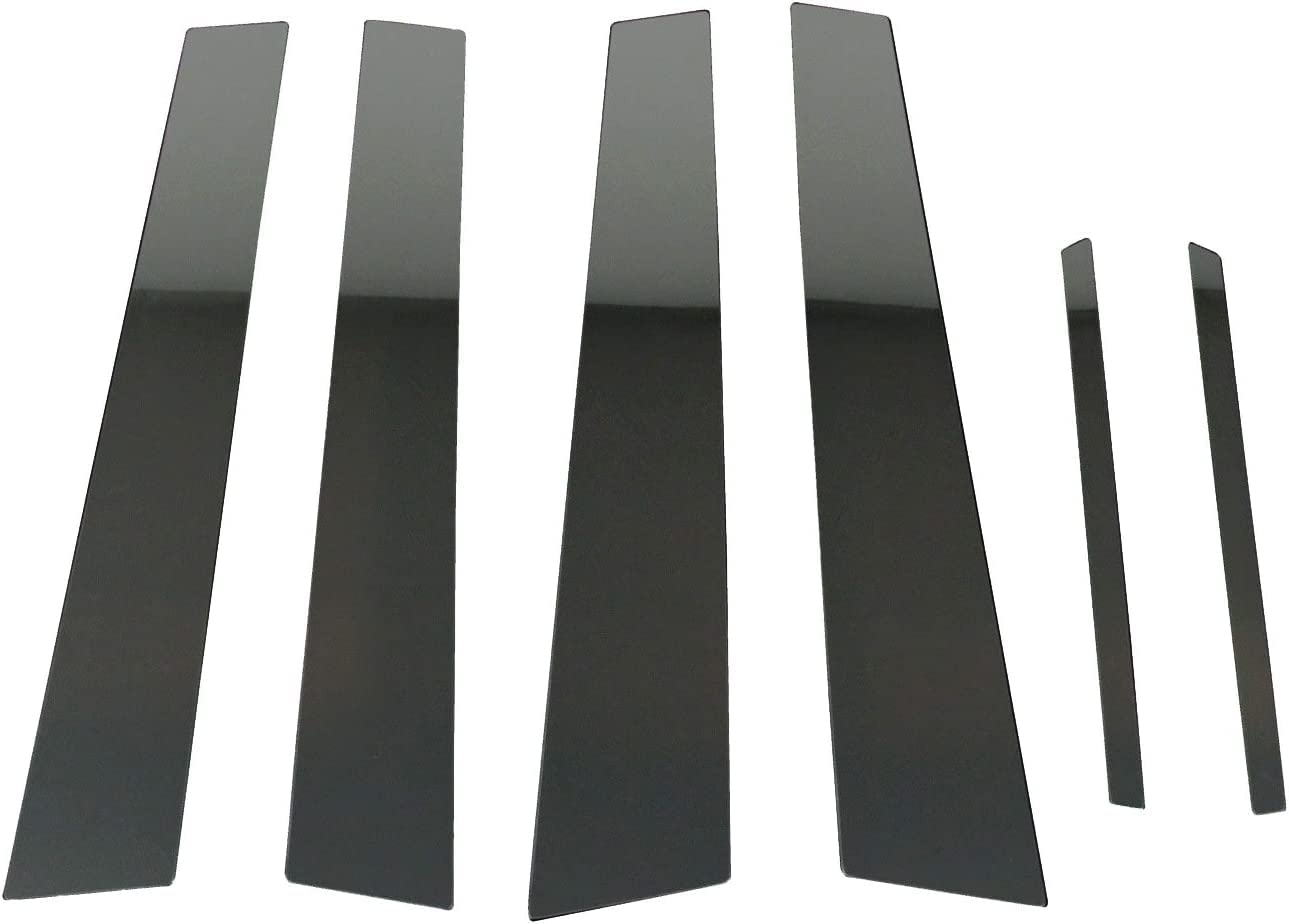 

BRIGHTZ Camry AVV50 Finish Stainless Steel Black Plated Pillar Panels for AVV and Camry Hybrids Ultra-Mirror (6-Piece Set) [PIL-BLA-156] 50, V50,