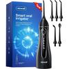 Nicwell Water Flosser Cordless - 300ml Portable Oral Irrigator, IPX7 Waterproof, Black, 1 Count