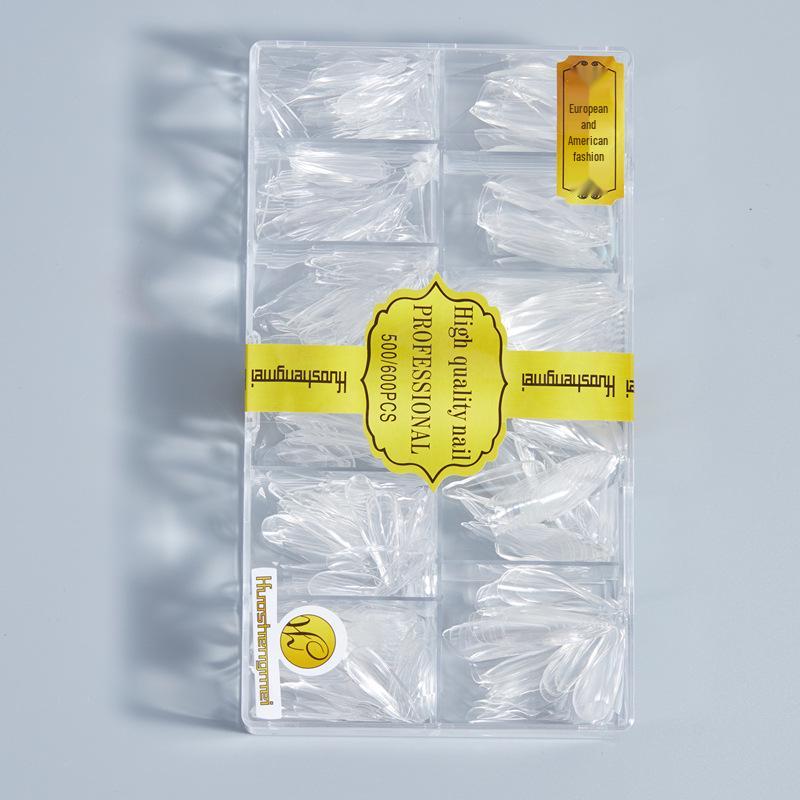 

HSM Бесследные типсы для ногтей: Высококачественные, Модные Европейские и Американские стили, Прозрачные, Без баффинга, Матовые, Стилетто, Трапециевидные дизайны