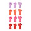 6Pcs Knitting Needle Point Protectors Hand Shape Knitting Needle Stoppers Slip Resistant Crochet Hook Tip Covers