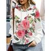 Winter Ladies 3D Flower Printed Hooded Sweater Hoodies & Sweatshirts (women’s)