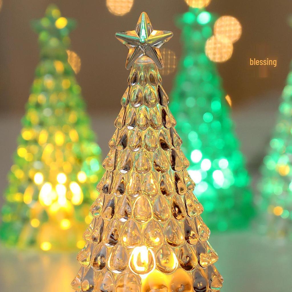 Mini Luminous Crystal Christmas Trees - Festive Ornaments & Creative Gifts for Kids