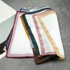 Men's Formal White Pocket Square with Colored Edge for Weddings and Banquets
