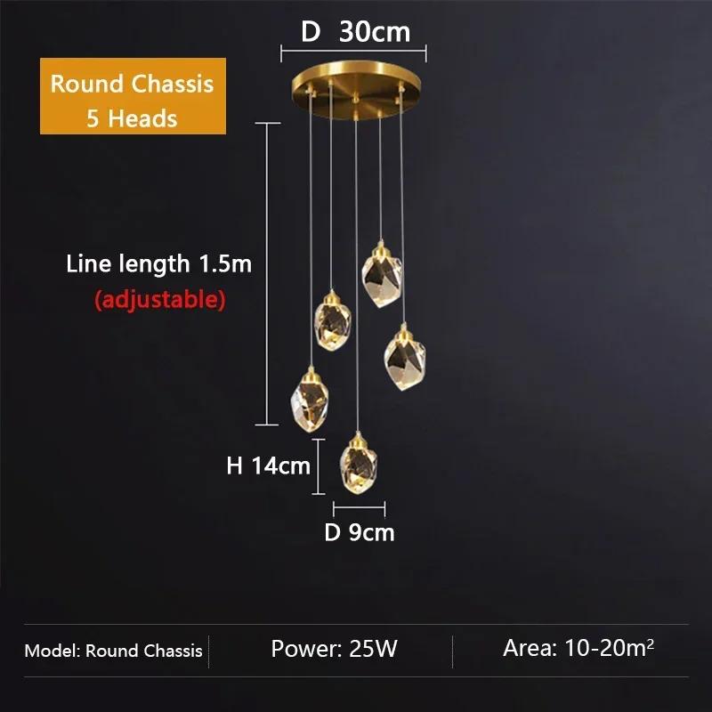 Deckenleuchte Heimdekoration Wohnzimmer Moderner Deckenleuchter Kristall Hängeleuchte Schlafzimmerlampe LED Esszimmer Küche