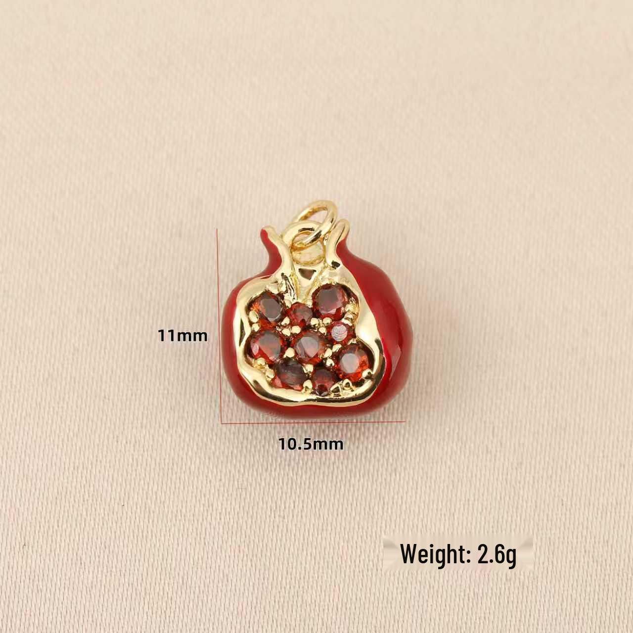Кулон «Красный гранат» от Liangfei, Позолоченная медь 18 карат, Забавный браслет, Ожерелье, Украшения золотой