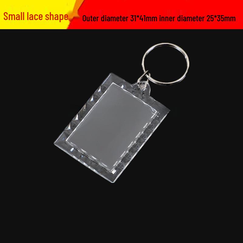 Double-Sided Transparent Acrylic Keychain: 1-inch & 2-inch Blank Photo Frame Pendant