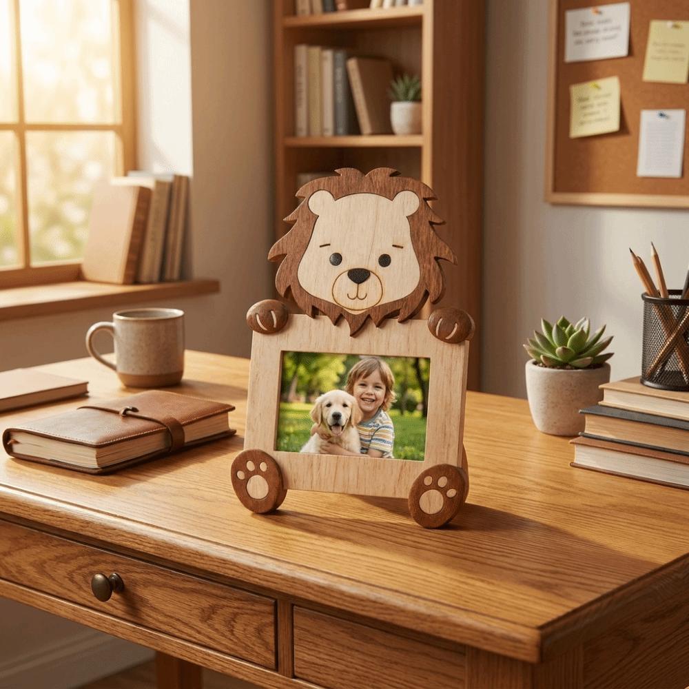 Cute Pet Keepsake Frame Handmade Wooden Photo Frame Creative Picture Display Stand Home Decoration