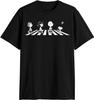 Peanuts T-Shirt Men's Abbey Road Crossing Black and White Graphic Print Tee