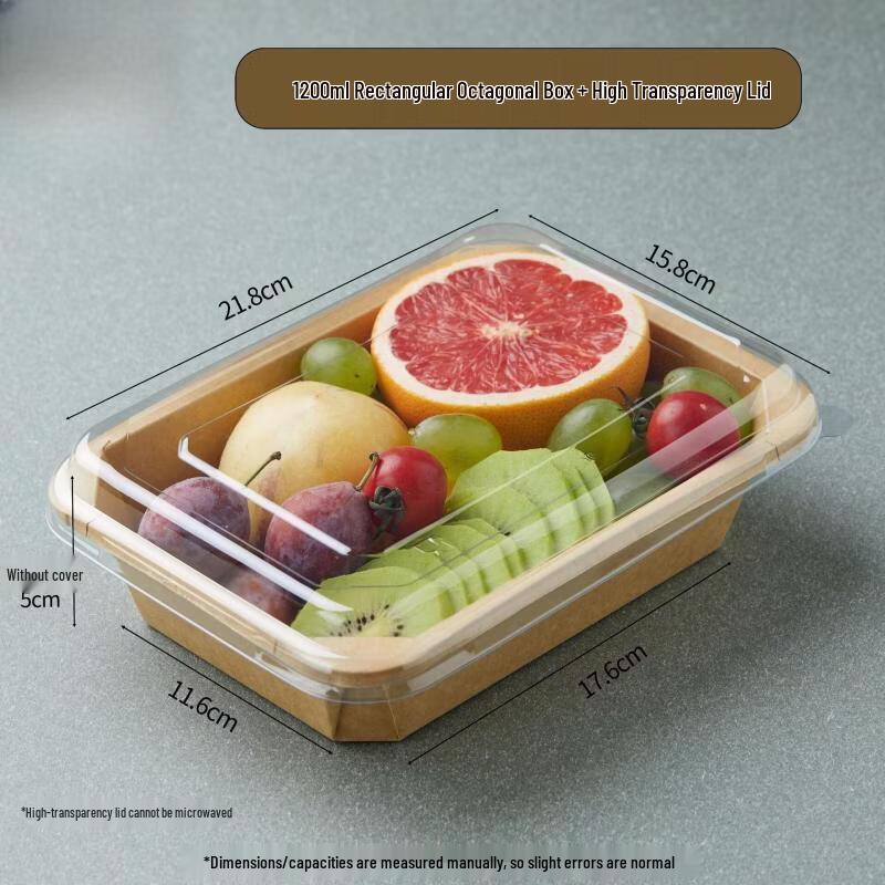 Yuzhuxun Disposable Kraft Paper Takeout Boxes with Lids