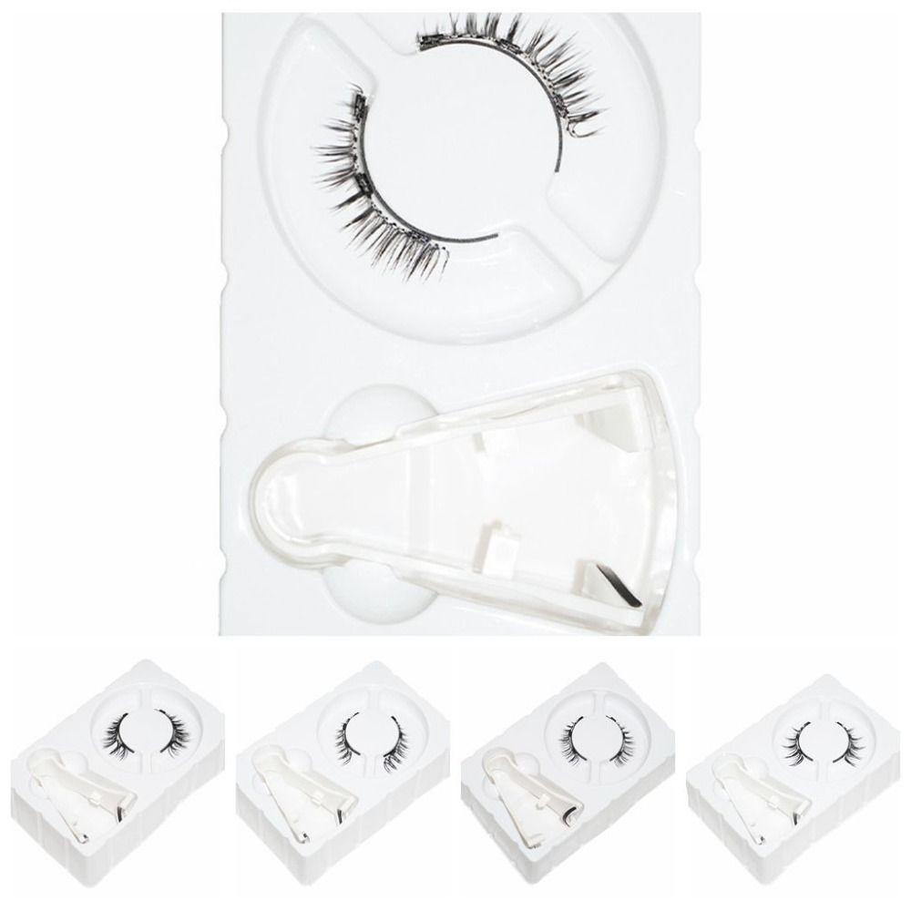 Reusable Magnetic Eyelashes with Clip Glue Free False Eyelash Clusters  Female
