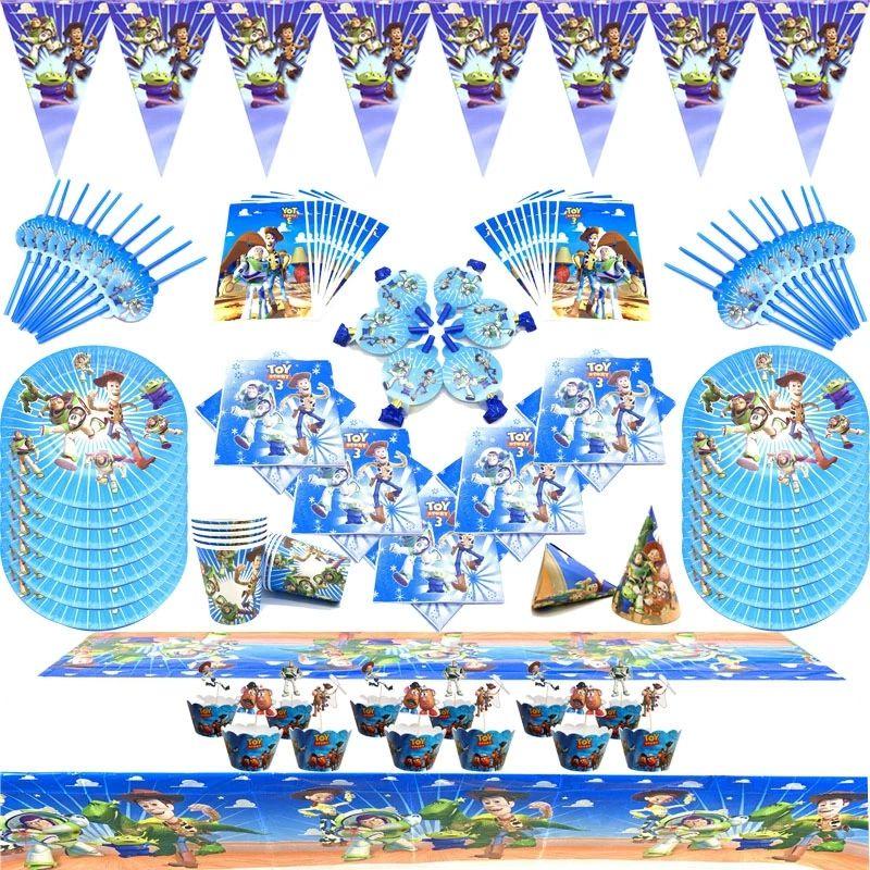 Toy Story Buzz Woody Bo Peep Birthday Party Supplies Featuring Colorful Plates Cups And Banners For Ultimate Celebration