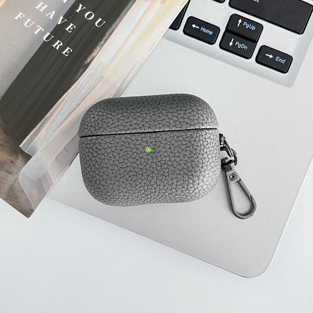 High End Business Bluetooth Earphone Case For Apple AirPods 1 2 3 4 Pro 2 3 Retro Litchi Texture Leather Protect Headphone Cover