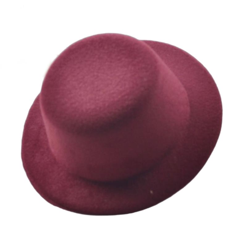Womens Felt Fascinator Hat DIY Round Solid Color Small Plush Hat Hair Decor Wedding Bridal Cocktail Headwear Fasciantor Base