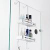 Black Hanging Bath Shelves Bathroom Shelf Organizer Nail-free Shampoo Holder Storage Shelf Rack Bathroom Basket Holder EL5018
