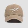 Curved Brim Dinosaur Skeleton Printed Hat Adjustable Dad Hat Baseball Cap  for Men Women