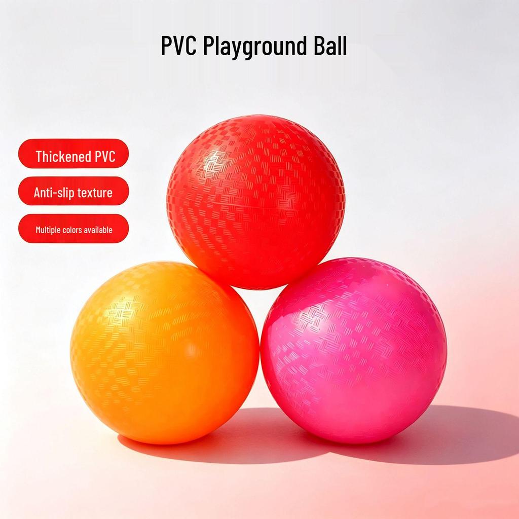 Eco-Friendly 8-inch Thickened PVC Playground Ball for Kids - Outdoor Sports Inflatable Toy