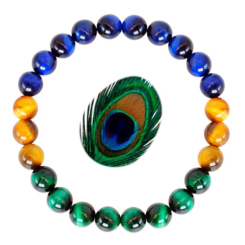 

JYL TS Bracelet Sports Volleyball Beads Boosts Skill & Competitive Spirit 8mm-tiger eye маджента
