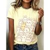 Colorful Stacked Cat Women's T-shirt - Cute Cartoon Cat Pattern