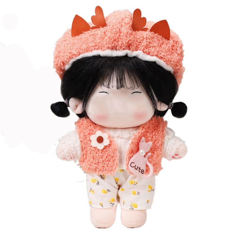 Multicolor Miniature Dress Suit 20CM Shirt Braces Set Gift Doll Clothes  Cotton Stuffed Doll