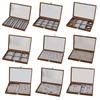 Chic Wood Earring Holder with Lid Wood Jewelry Collection Box with Partitions and Lid Elegant Presentation Tray