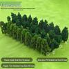 Mini DIY Model Train Landscape Tree Set - Simulated Plastic Trees for Sand Table Crafting