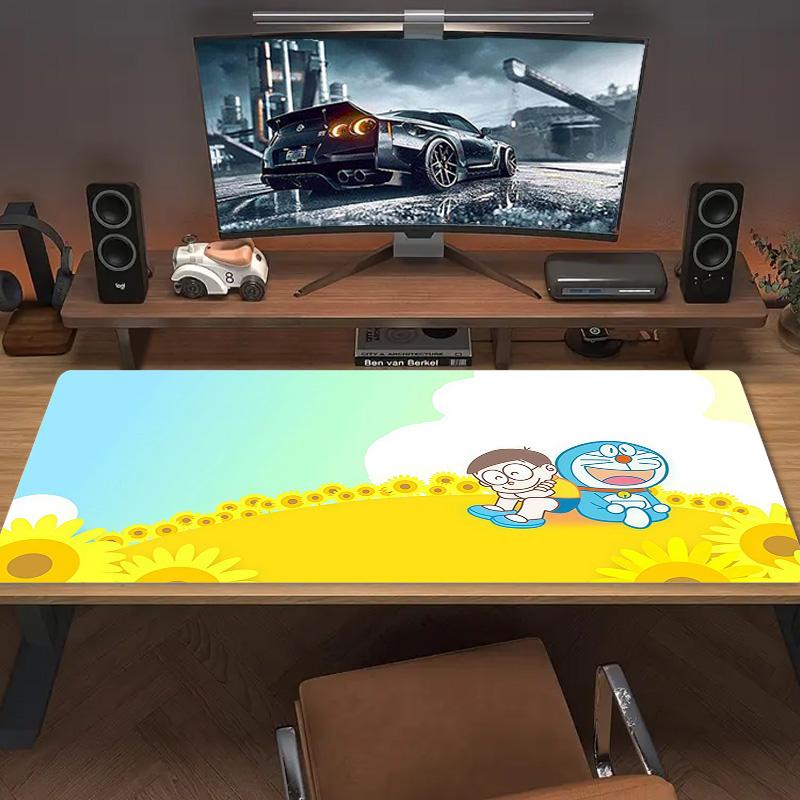 Doraemon4 Print Cushion Non-slip Laptop Tablet Big Mousepad XXL Mat Mini PC Playmat With Lock edge
