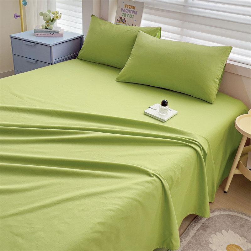 New Thick Minimalist Striped Brushed Bed Sheet for Single Double Student Dormitory