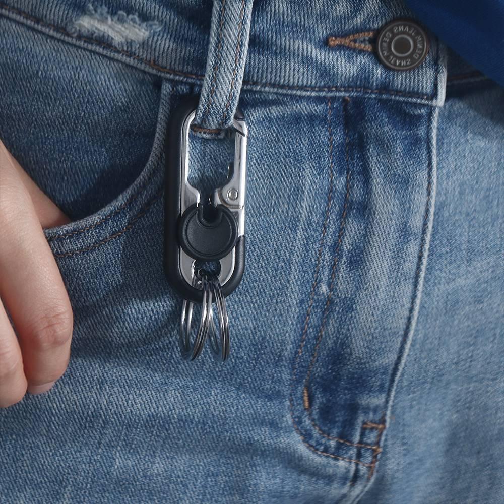 Key Ring Bag Charms Waist Buckle Keys Organizer Car Keychain Double Ring  Keychain Car Key Holder