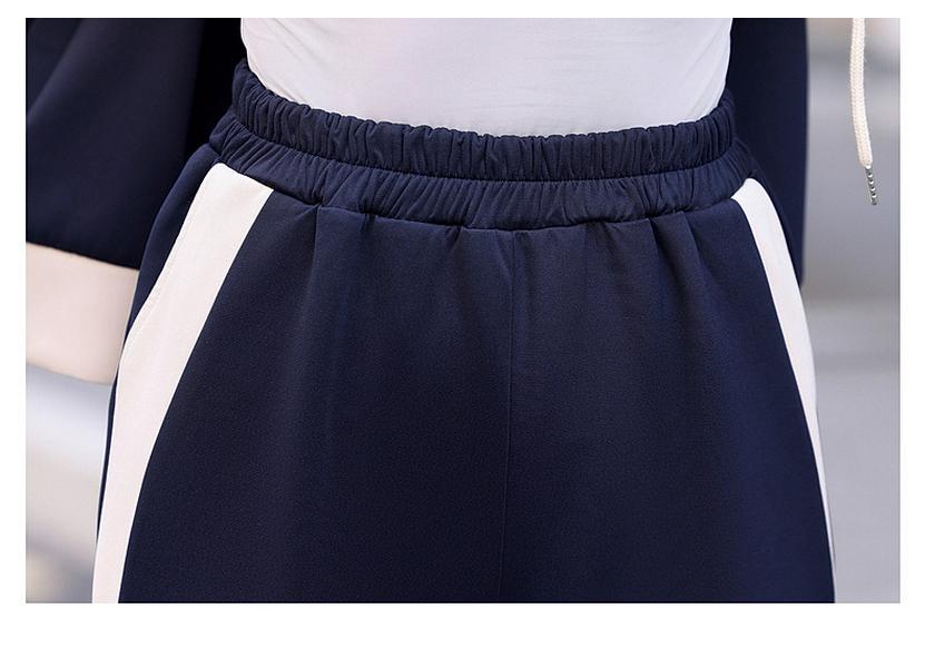 Spring Women's Casual Two-Piece: Loose Zipper Jacket & Elastic Waist Long Pants - For Middle-Aged and Elderly Women.