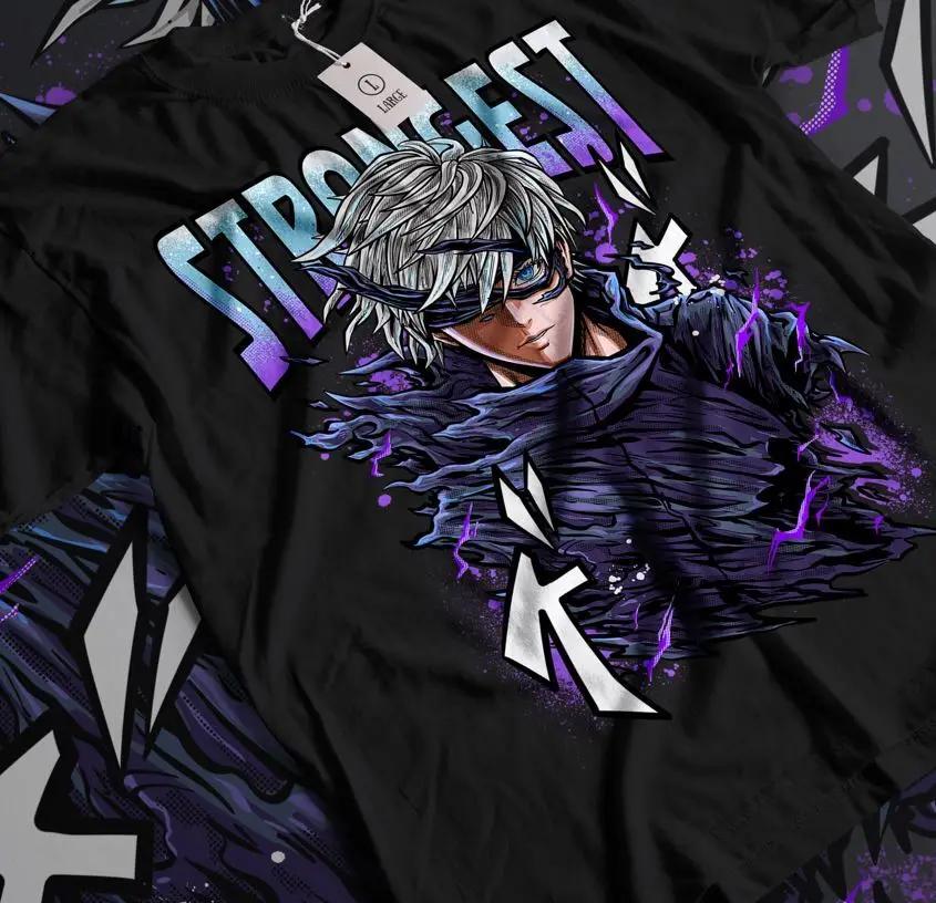 Summer Gojo Satoru T-Shirt Jujutsu Kaisen Best Anime Manga Lover Cotton T-shirt Heavy Mental Fashion Graphic T-shirt Unisex Tops