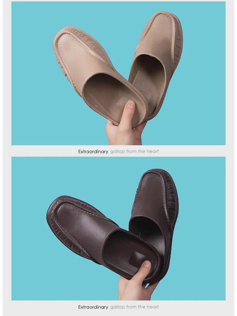 Men's Lightweight Indoor/Outdoor Summer Slippers - Large Size, Soft Bottom, Closed Toe