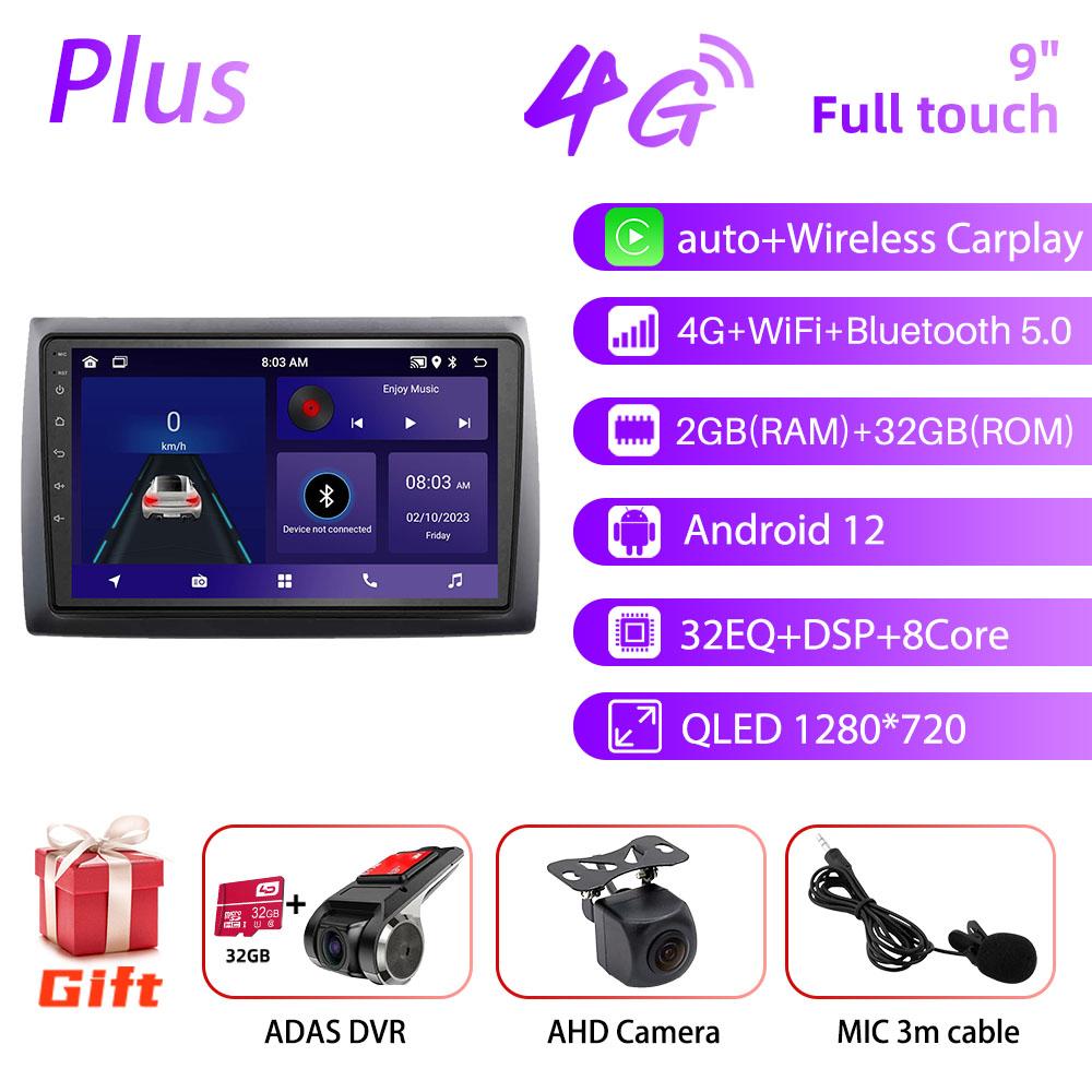 Android Car Radio 9 inch for Fiat Stilo 2010 GPS 2din 4G LTE Multimedia Video Player Head Unit Radio Stereo Wireless Carplay