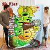Plants vs. Zombies pattern 2D Flat Pattern Flannel Blanket High quality All Seasons Warmth and Comfort Perfect for Christmas Gifts.P260914579