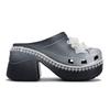 Crocs Siren Clog 811 wyprodukowane w Crocs koronka koronka kok kok styl baletowy zestaw prezentowy buty z dziurkami dla mężczyzn i kobiet czarny i biały srebrny