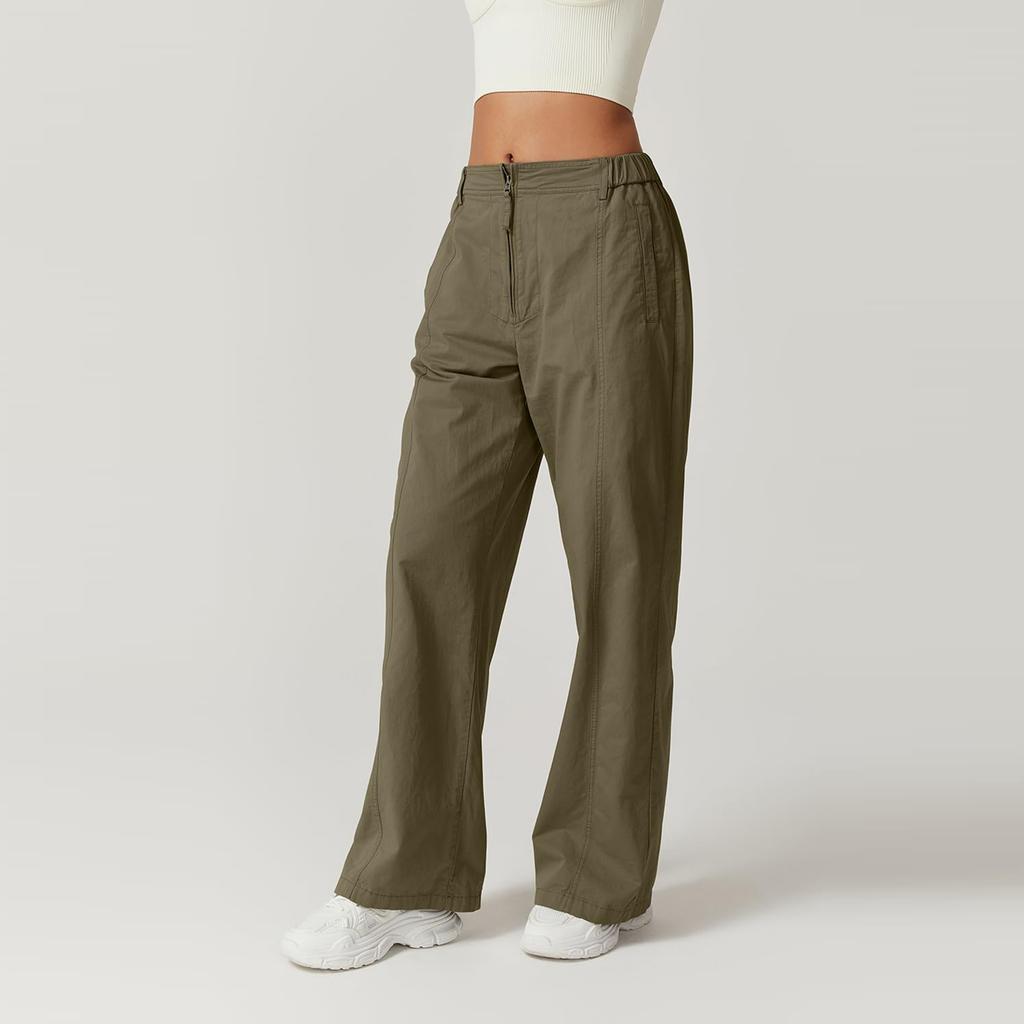 Women's Casual Fashion High Waist Personality Loose Straight Trousers