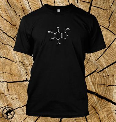 Caffeine Molecule T Shirt Perfect for Any Coffee Lover and Big Bang Theory Fan