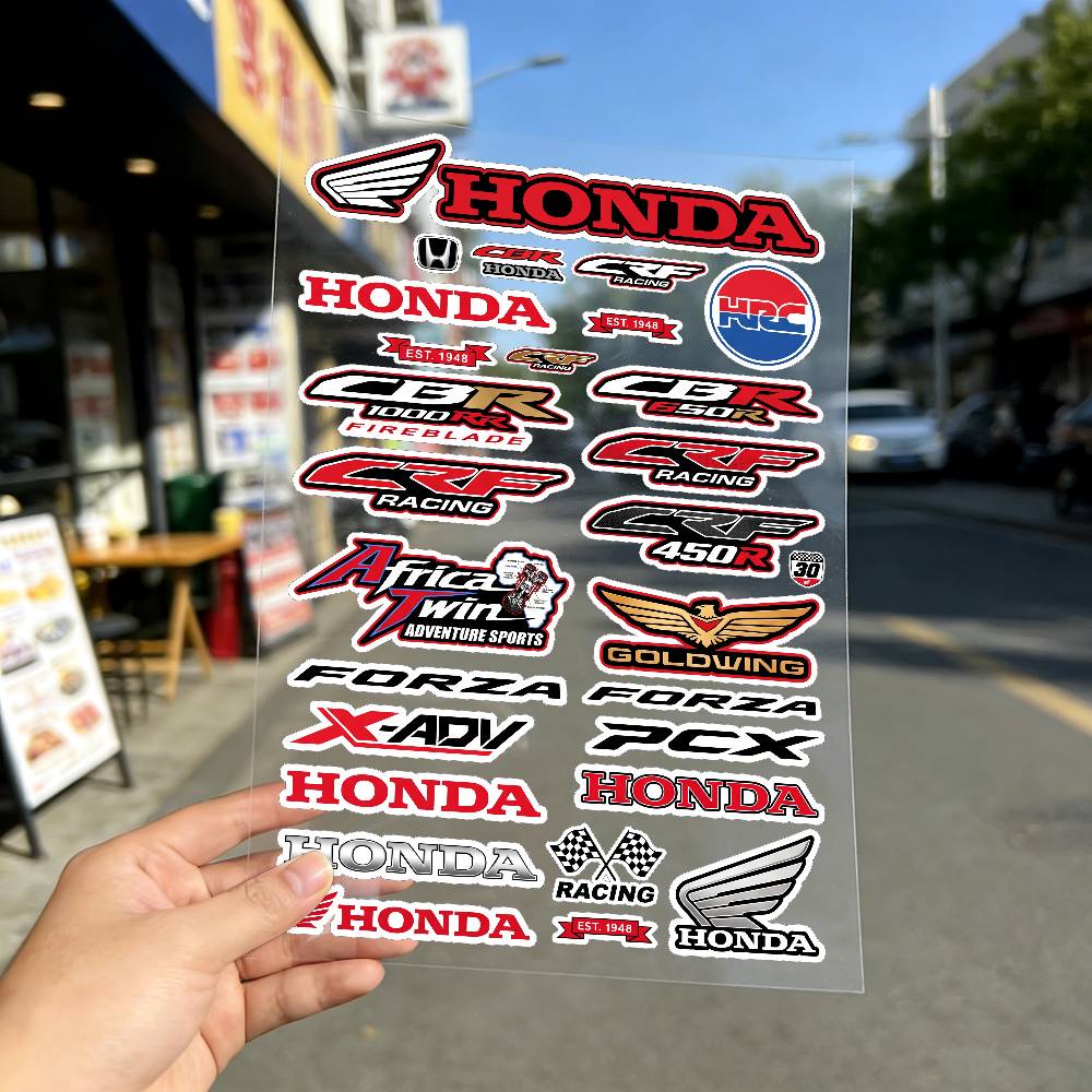 For Honda Reflective Motorcycle Stickers Waterproof Vinyl Decals for Motorbike Helmet Fuel Tank Bike