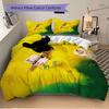 3Pcs Brazilian Football Star Bedding Sets For All Sizes New 3D Printed Bed Cover Comforter Duvet Cover Pillowcase Bedroom Decoration