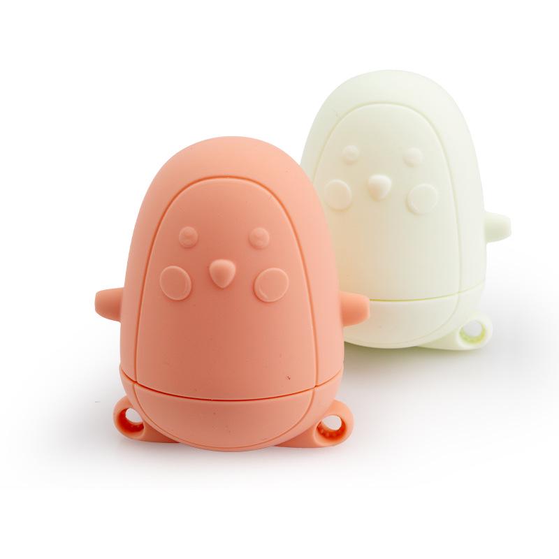 Silikon Pinguin Baby Badespielzeug - Lebensmittelqualität, Quetschdesign für Kinder