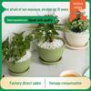 Round Large Flower Pot - PP Material, Colored Pottery Style, Bowl Shaped with Tray for Balcony Planting