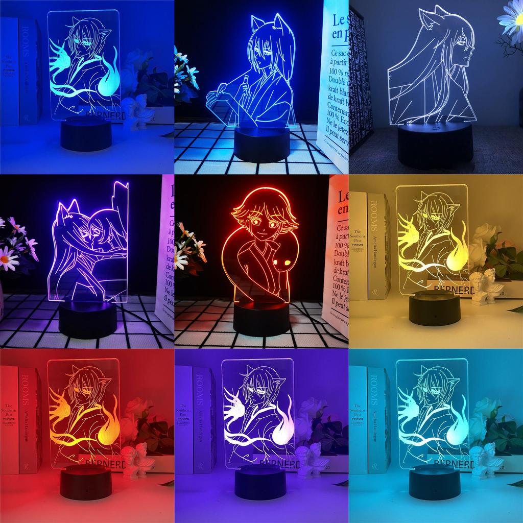 3d Led Light Kamisama Love Tomoe Figure Bedroom Decor Night Birthday Room Gift